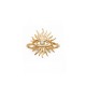 Gold plated ring, good luck, evil eye and sun - NAZAR -