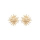 Gold plated earrings, lucky charm, evil eye and sun - NAZAR -