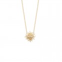 Gold plated necklace, good luck, evil eye and sun - NAZAR -