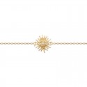 Gold plated bracelet, good luck, evil eye and sun - NAZAR -