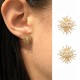 Gold plated earrings, lucky charm, evil eye and sun - NAZAR -