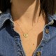 Heart necklace gold plated - AMOUR - Double heart