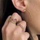 Bague pierres multicolores, anneau simple empierrés - BAZAR CHIC -