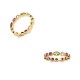 Bague pierres multicolores, anneau simple empierrés - BAZAR CHIC -