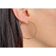 Gold plated twisted hoops earrings in 1.6 inch - Medium hoops size