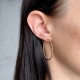 Boucles d'oreilles créoles torsadées plaqué or 40mm