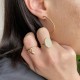Boucles d'oreilles créoles torsadées plaqué or 40mm
