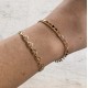 Radiant dangle heart bracelet 18K gold-plated - AMOUR -