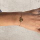 Heart bracelet gold plated - LOVE - Double heart original