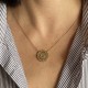 Medallion necklace and fine gold-plated chain - L'ELEGANTE