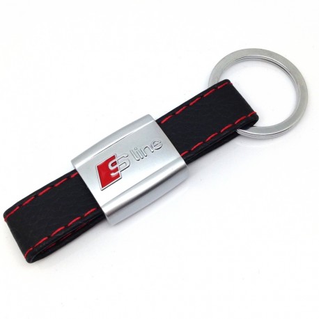 Audi S-Line leather key chain A1 A3 A4 A5 A6 TT Q3 Q5 Q7 Sline