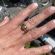 Bague LAURIER plaqué or et pierre labradorite 1032270615