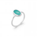 Amazonite ring in 925 silver - Green stone ring - BAZAR CHIC -