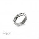 Braided spike mens ring - Men's jewelry in sterling silver