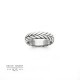 Braided spike mens ring - Men's jewelry in sterling silver