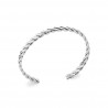 Jonc torsadé pour homme - Bracelet en acier inoxydable