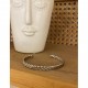 Jonc torsadé pour homme - Bracelet en acier inoxydable