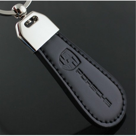 Porsche key chain / Top design (Leatherette with stitching - Boxster Cayman)