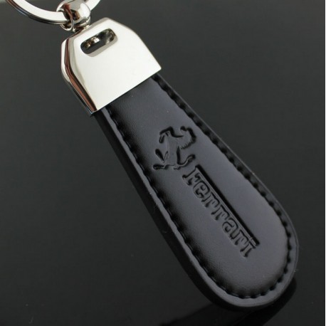 FERRARI key chain / Top design (Leatherette with stitching)