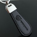 Volvo key chain / Top design (Leatherette with stitching)