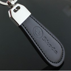 Skoda key chain / Top design (Leatherette with stitching)