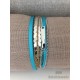 Bracelet H.Dubin BLUE satin, piece, chain & cord