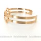 Bracelet Bangle message text LUCKY golden H.Dublin