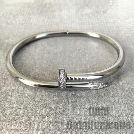 Bracelet "CLOU LUXE STRASS" argent, or, or rose (love Bracciale nail)