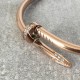 Bracelet "Nail luxury + Strass" silver, gold, Pink gold