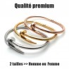 Bracelet "Nail premium version" silver, gold, Pink gold (2 sizes man or woman)