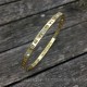 Roman numeral bangle bracelet 4mm