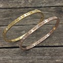 Roman numeral bangle bracelet 4mm